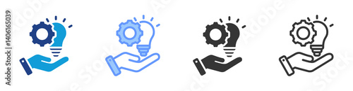 Innovation icon set multiple style collection