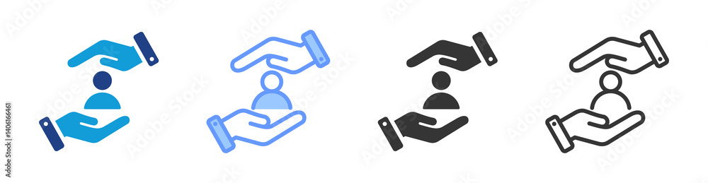Empowerment icon set multiple style collection Empowerment icon set multiple style collection