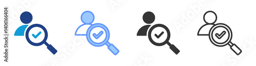 Discovery icon set multiple style collection