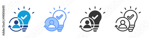 Innovation icon set multiple style collection