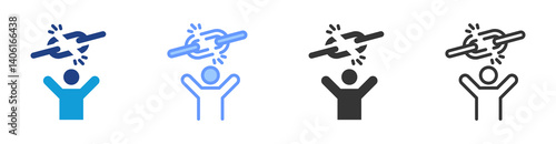 Liberation icon set multiple style collection