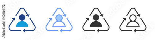 Rebirth icon set multiple style collection