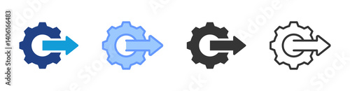 Breakthrough icon set multiple style collection