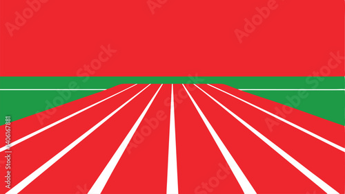 running track with green grass