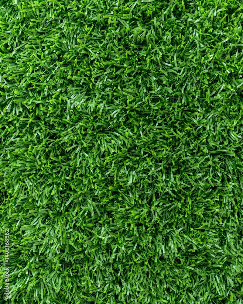 Synthetic turf football field top view, fresh green surface with modern layout Synthetic turf football field top view, fresh green surface with modern layout
