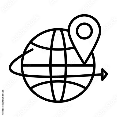 Tourist  Vector Line Icon Design
