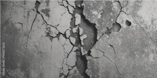 Cracking paint peeling off the white wall.  Peeled white paint on plaster wall close up. Detailed photo textured background. Black and white marble floor pattern with gold veins close up.