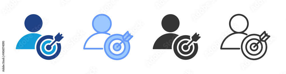 Target icon set multiple style collection Target icon set multiple style collection