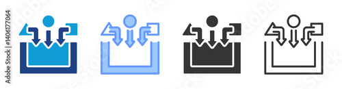 Ingestion icon set multiple style collection