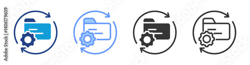 Data Format icon set multiple style collection