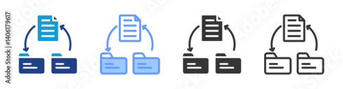 Data Migration icon set multiple style collection