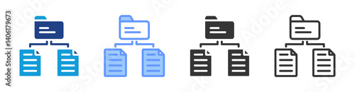 Data Enrichment icon set multiple style collection