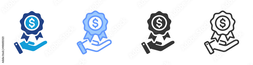 Royalty icon set multiple style collection Royalty icon set multiple style collection