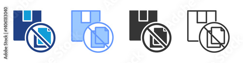 Copyright icon set multiple style collection