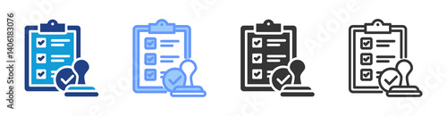 Terms icon set multiple style collection