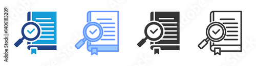 Proof icon set multiple style collection