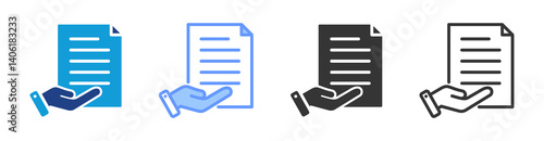 Self Publishing icon set multiple style collection