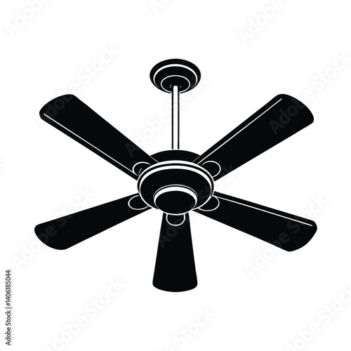 Isolated Ceiling Fan on White Background