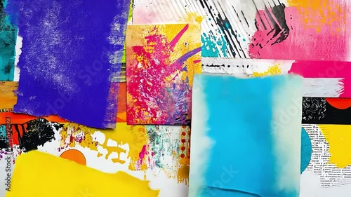 Wallpaper Mural Colorful Abstract Art with Bold Brush Strokes and Textures Torontodigital.ca