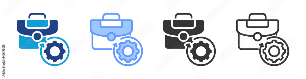 Work Experience icon set multiple style collection Work Experience icon set multiple style collection