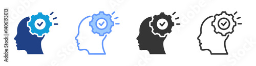 Skill icon set multiple style collection
