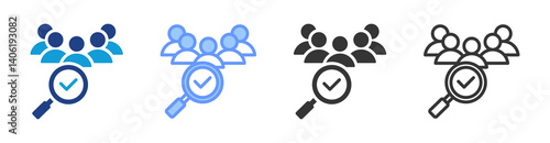 Candidate Pool icon set multiple style collection