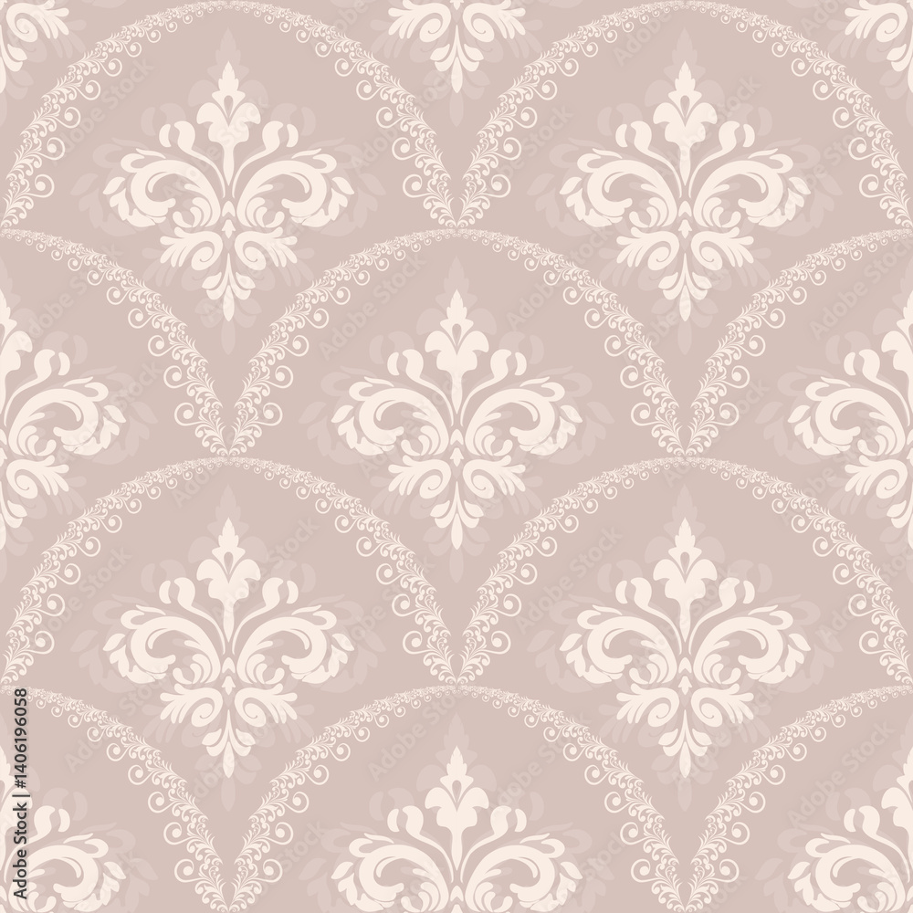 Elegant White Pink Damask Seamless Pattern for Wallpaper, Fabric, Branding, Packaging, Invitations, Wedding, Home Decor Design Elegant White Pink Damask Seamless Pattern for Wallpaper, Fabric, Branding, Packaging, Invitations, Wedding, Home Decor Design
