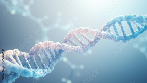 luminous, abstract representation of the human DNA double helix, style 13