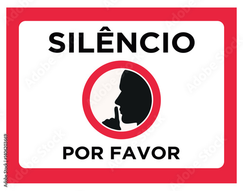 Silence - Company signboard vector - Informational Sign Vector – Clean and Professional Corporate 