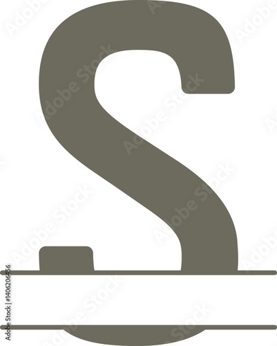 split letter S monogram