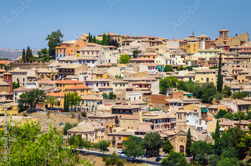 Obraz na płótnie Panoramic view of old historical center of the city Toledo, Spain. w salonie