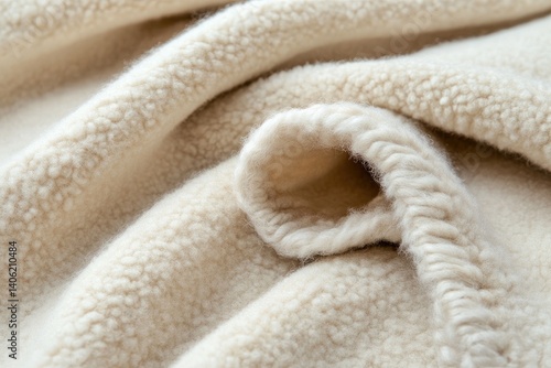 Fluffy cream fabric material textile texture soft background design