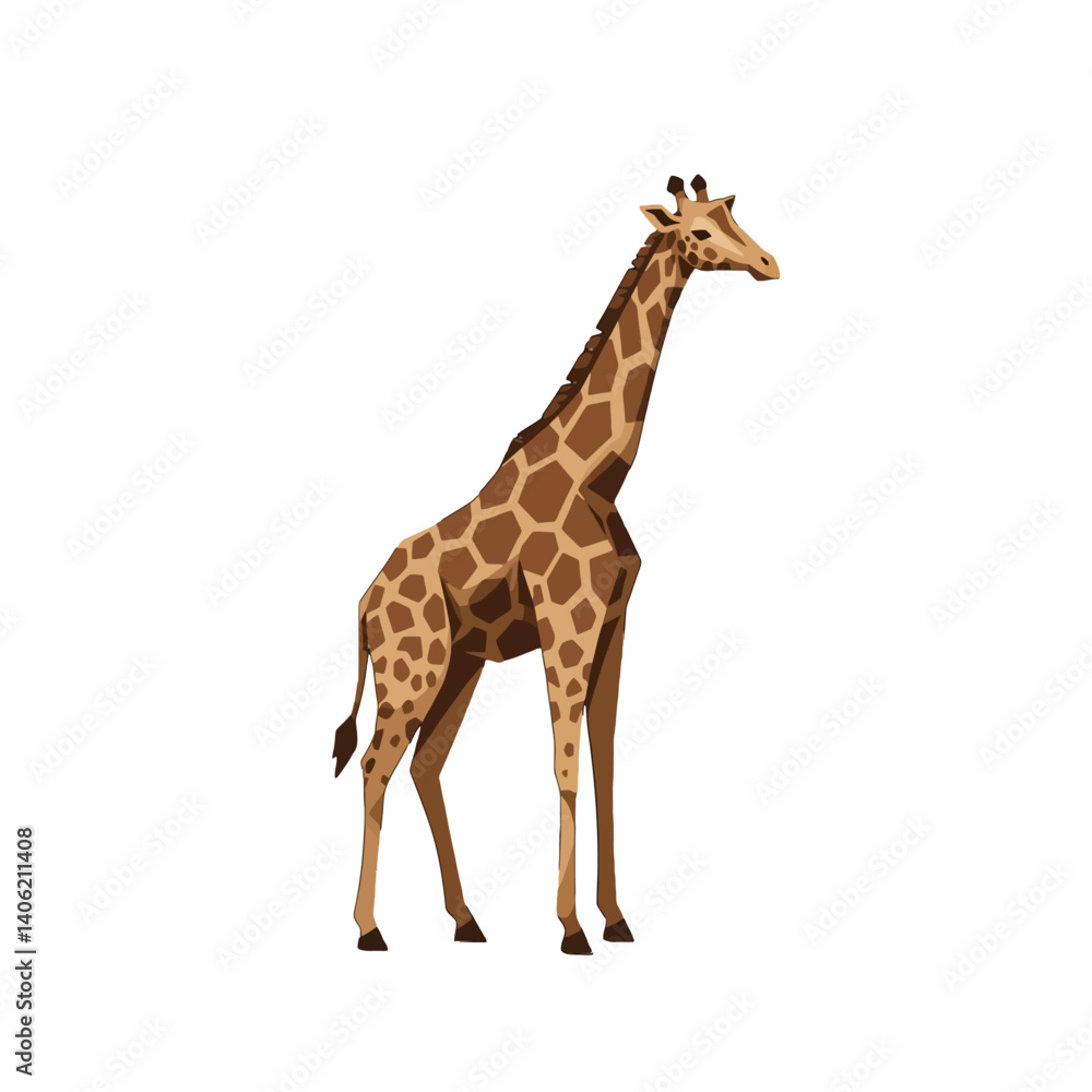 Naklejka premium Geometric Giraffe Illustration
