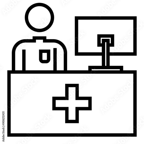 Medical Receptionist at Front Desk icon