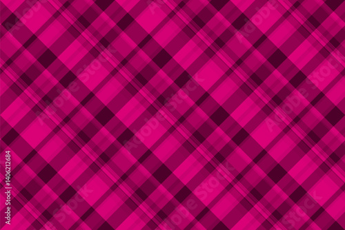 Vibrant pink and dark pink diagonal plaid pattern.  Perfect for fashion, textile, web design, or as a bold background.