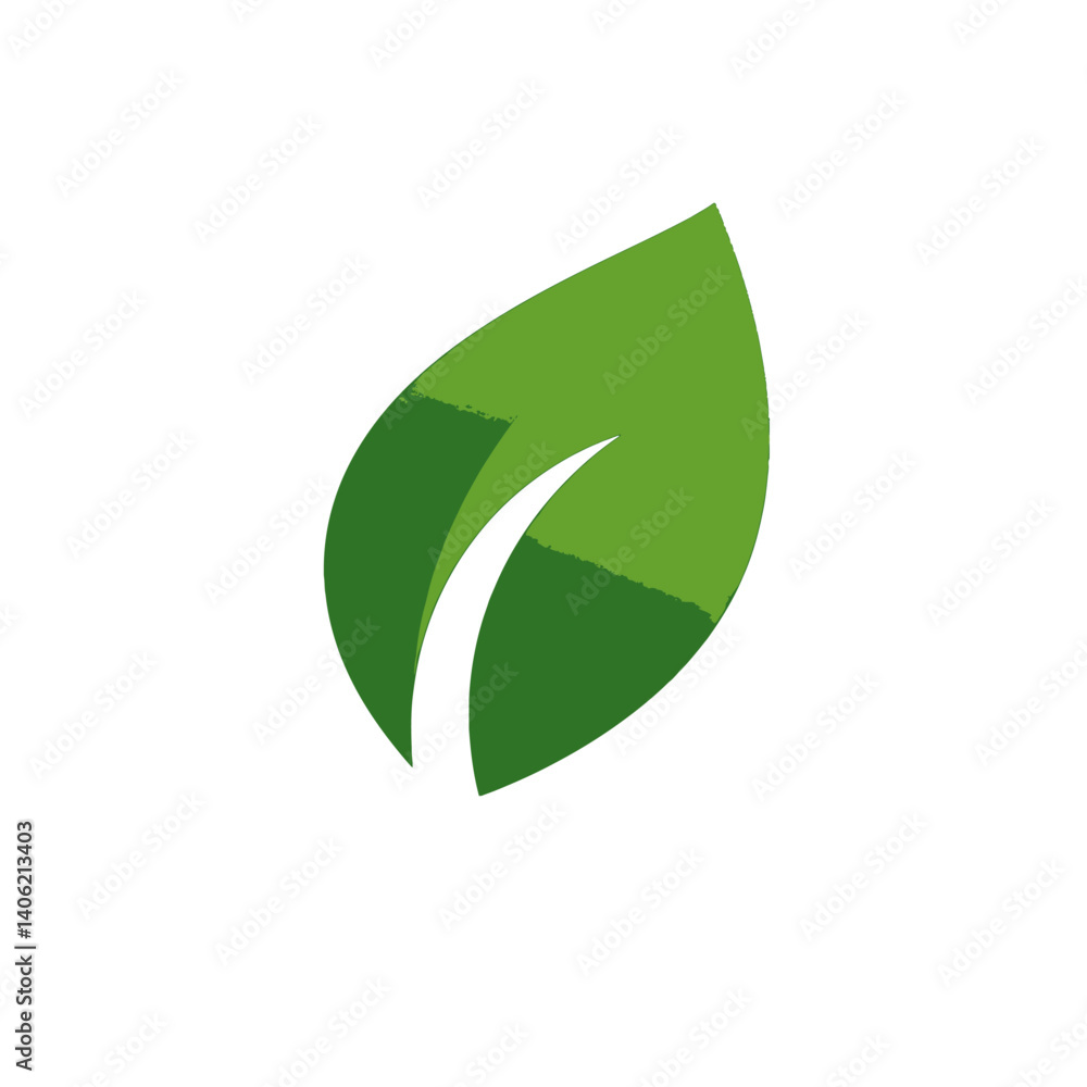 Fototapeta premium Green Leaf Icon