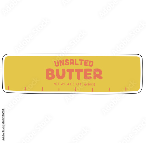 Illustrated stick of butter