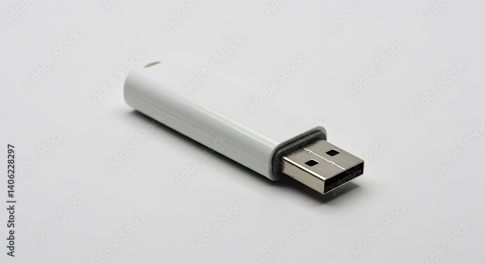 modern white pendrive isoleted modern white pendrive isoleted