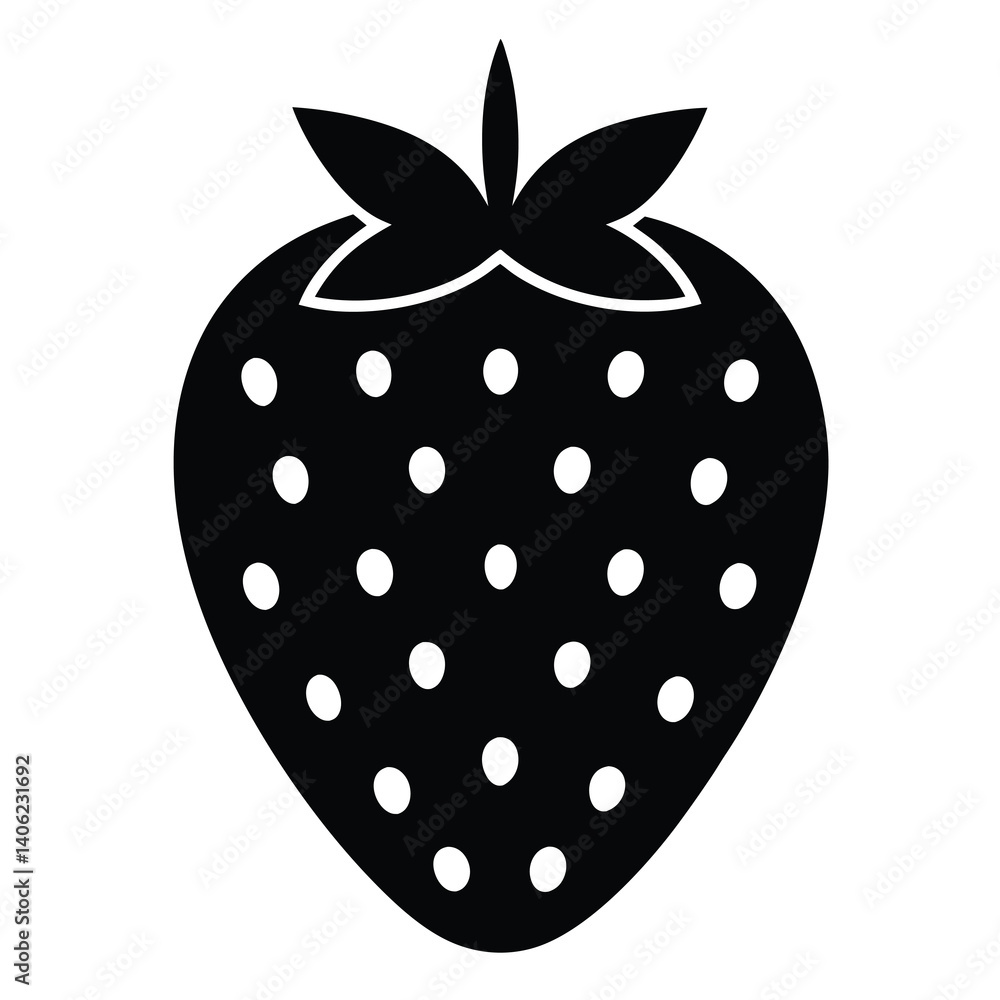 Obraz premium Strawberry Vector Illustration, Fruit Food Graphic