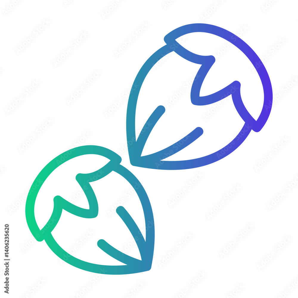 Fototapeta premium hazelnut Line Gradient Icon