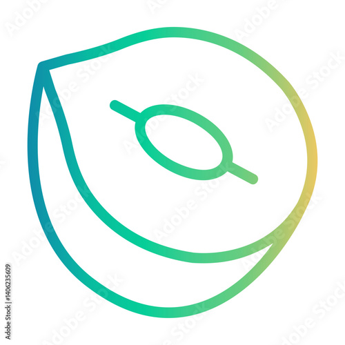 hazelnut Line Gradient Icon