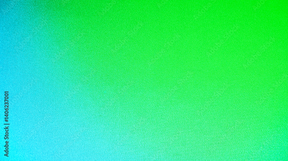 Lime green turquoise teal light cyan blue abstract background. Color gradient ombre. Colorful background. Grain noise. Toned canvas fabric. Light bright.
