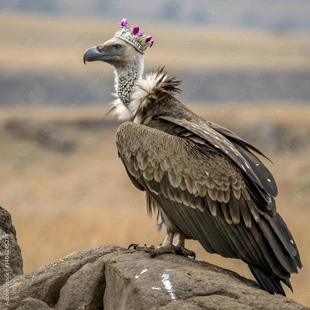 Fototapeta premium vulture perched on a branch
