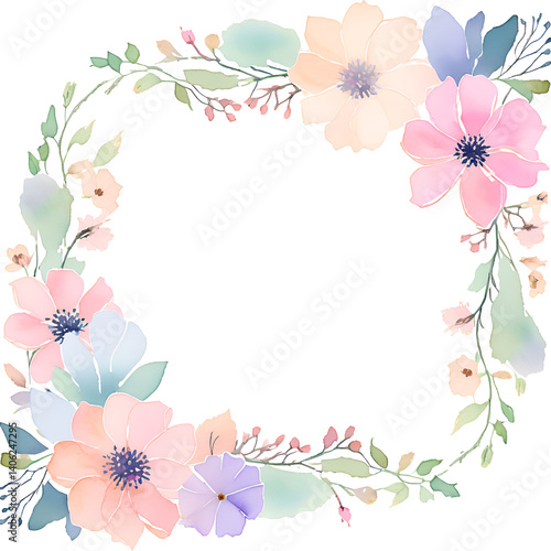 frame with flowers