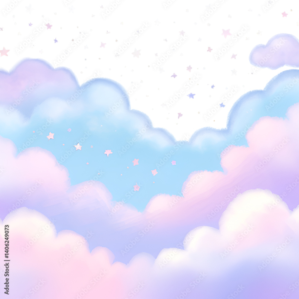 Obraz premium heart shaped clouds