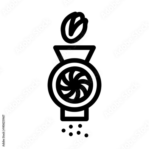 beans crusher Line Icon