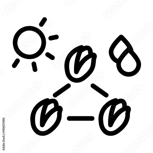 decomposition Line Icon