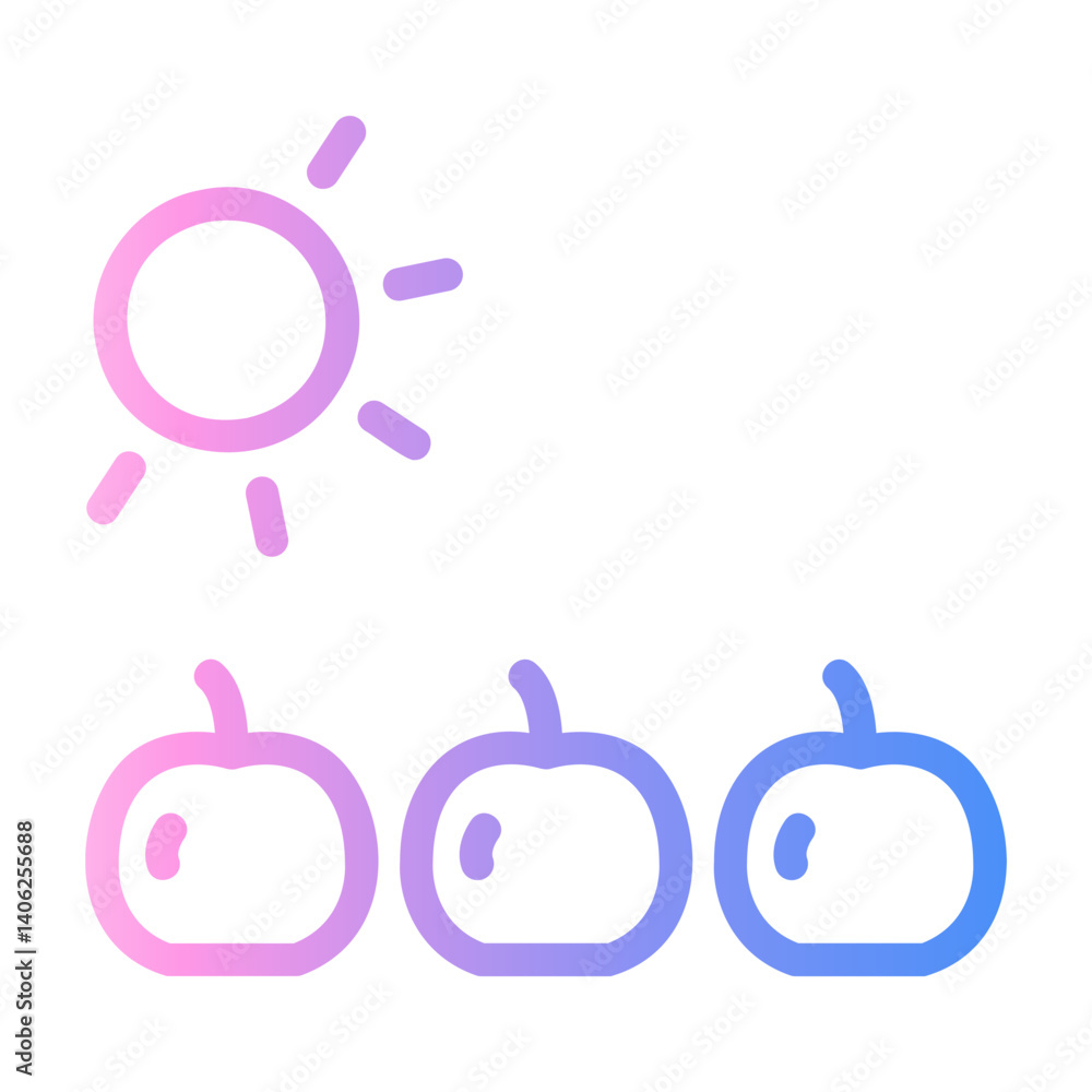 drying process Line Gradient Icon drying process Line Gradient Icon