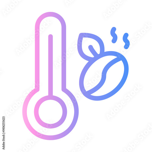 temperature Line Gradient Icon