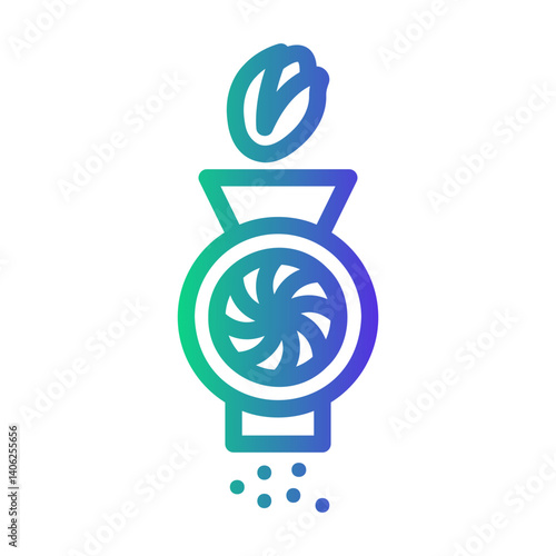 beans crusher Line Gradient Icon